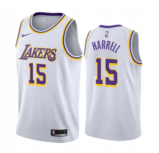 Men's Los Angeles Lakers #15 Montrezl Harrell White Stitched Jersey Men's Los Angeles Lakers #15 Montrezl Harrell White Stitched Jersey